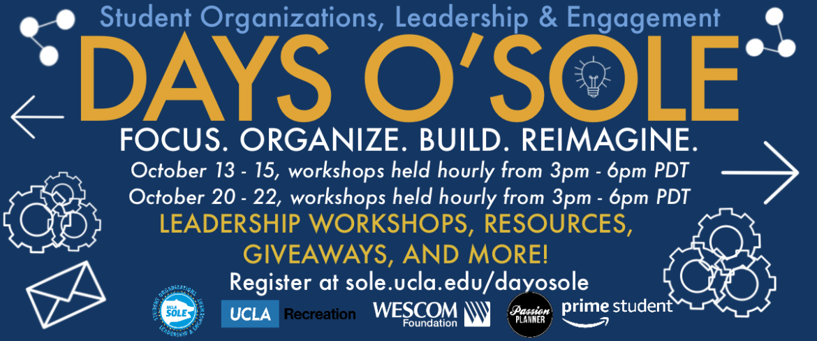 Days O'SOLE, Focus, Organize, Build, Reimagine